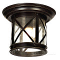 Brown Color Decorative Outdoor Ceiling Lights Waterproof Glass Lamp